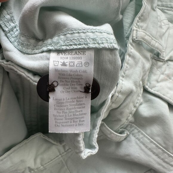Everlane Womens Tourist Shorts Ice Green Organic Cotton High-Waisted Bermuda 0 - Picture 9 of 11